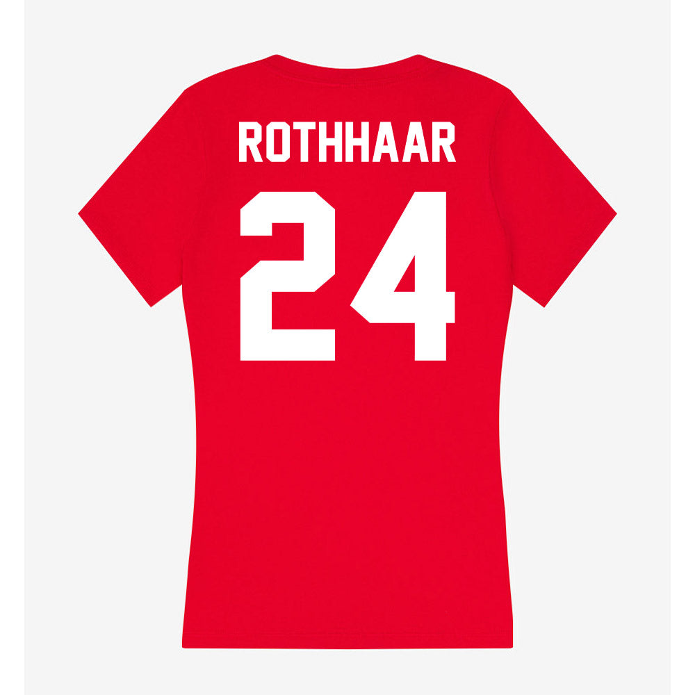 Rutgers - NCAA Football : Benjamin Rothhaar - Women's V-Neck T-Shirt-1