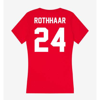 Rutgers - NCAA Football : Benjamin Rothhaar - Women's V-Neck T-Shirt-1