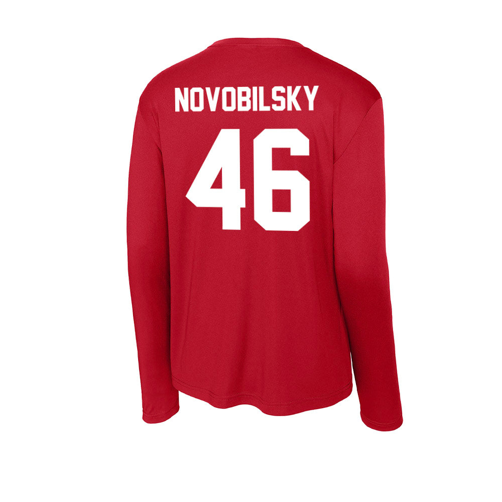 Rutgers - NCAA Baseball : Kevin Novobilsky - Activewear Long Sleeve T-Shirt-1
