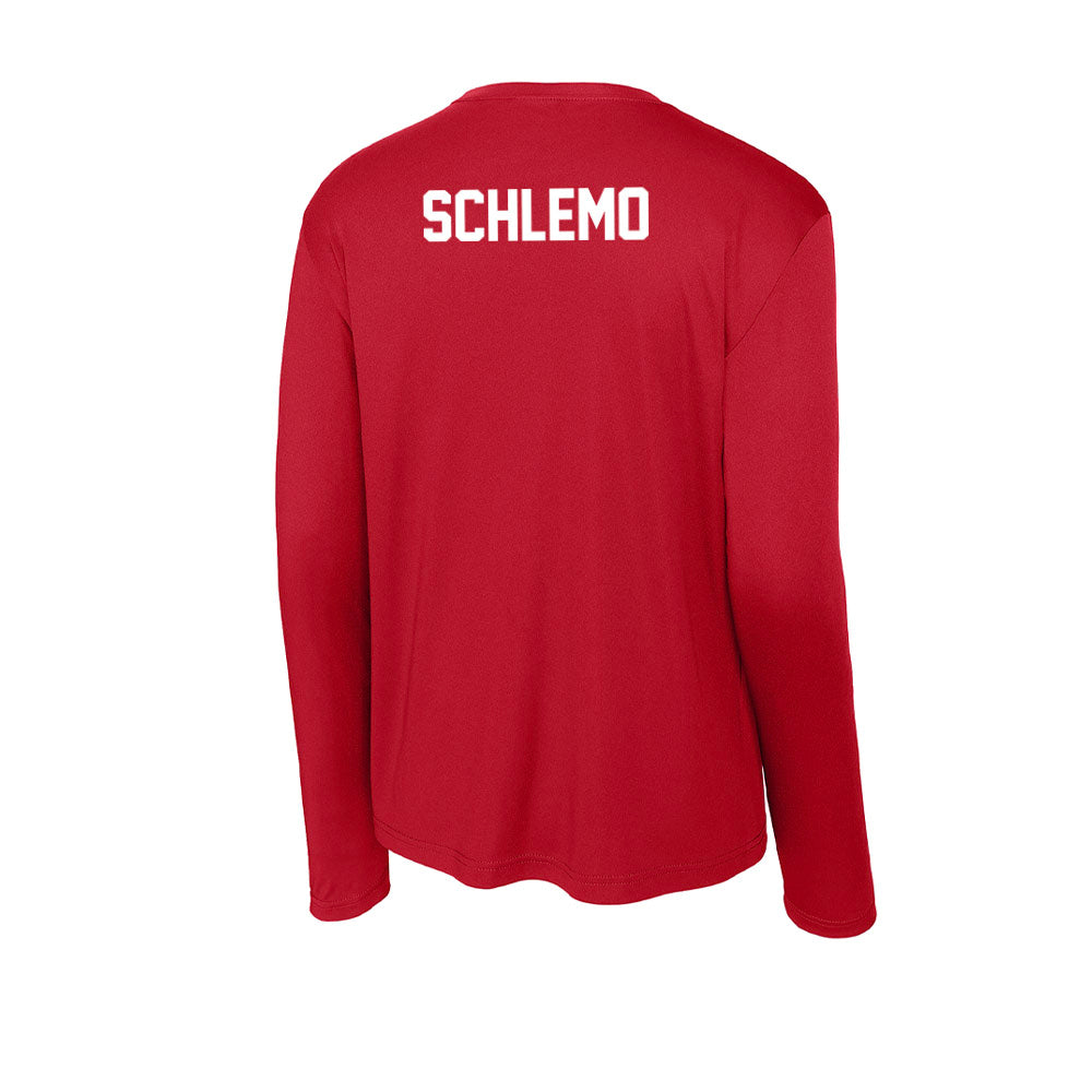 Rutgers - NCAA Women's Track & Field : Michaela Schlemo - Activewear Long Sleeve T-Shirt-1