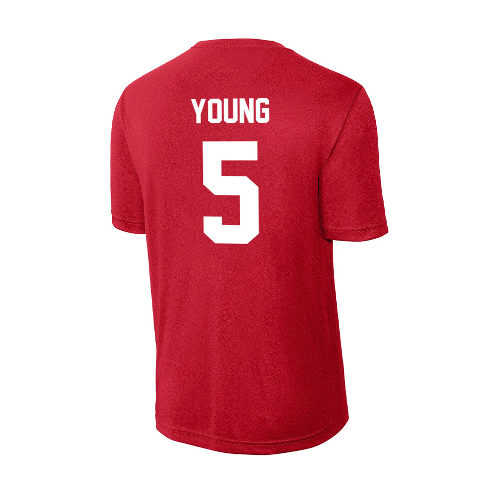 Rutgers - NCAA Women's Basketball : Deja Young - Activewear T-Shirt-1