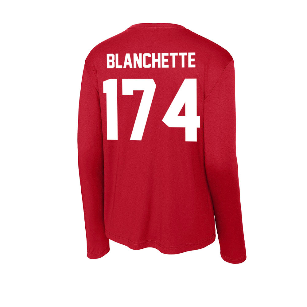 Rutgers - NCAA Wrestling : Nate Blanchette - Activewear Long Sleeve T-Shirt-1