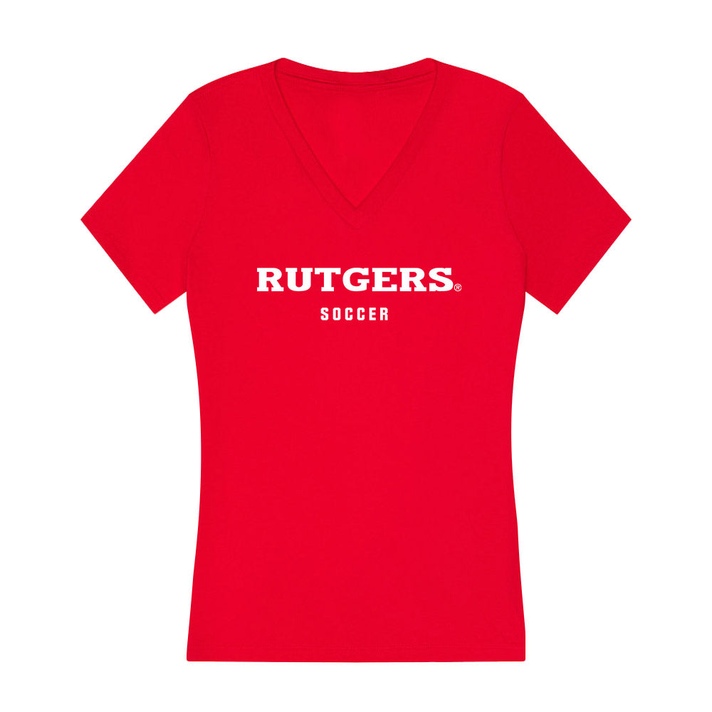Rutgers - NCAA Women's Soccer : Lilia Calvert - Women's V-Neck T-Shirt-0