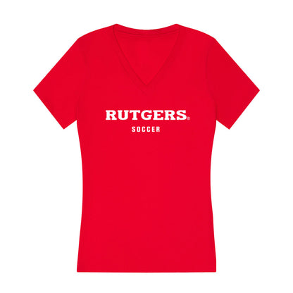 Rutgers - NCAA Women's Soccer : Iris de Rouw - Women's V-Neck T-Shirt-0