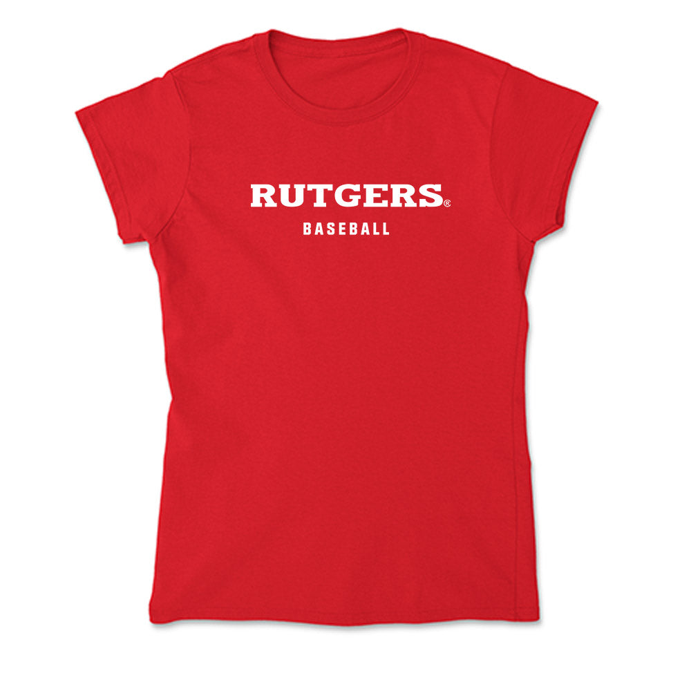 Rutgers - NCAA Baseball : Joe Mazza - Soft Style Women’s T-Shirt-0