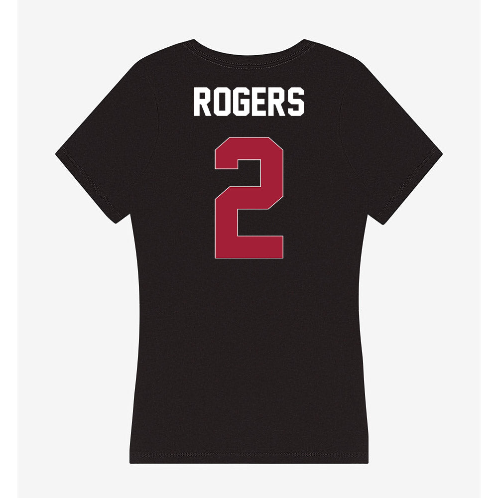 Oklahoma - NCAA Football : Jahsiear Rogers - Women's V-Neck T-Shirt-1