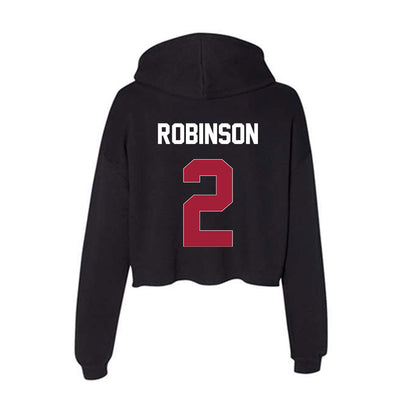 Oklahoma - NCAA Football : Omarion Robinson - Women's Crop Fleece Hoodie-1