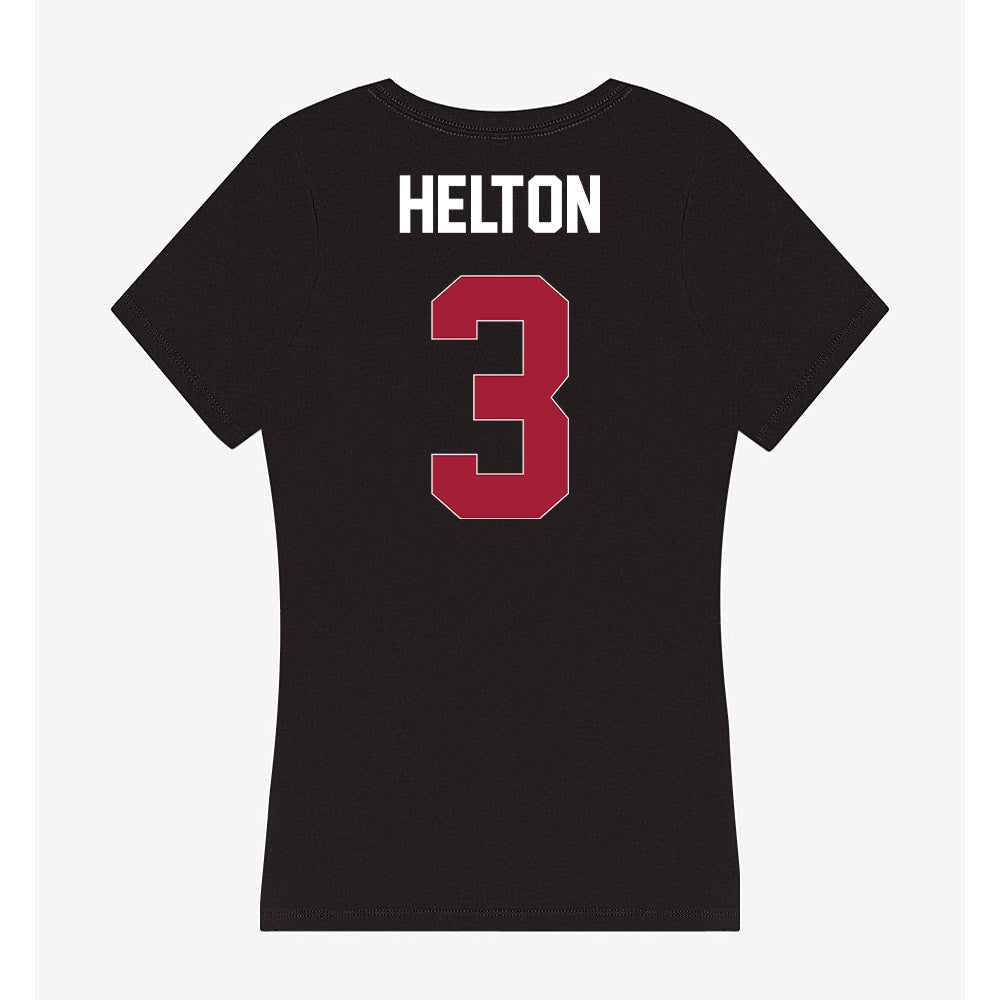 Oklahoma - NCAA Softball : Chaney Helton - Women's V-Neck T-Shirt-1