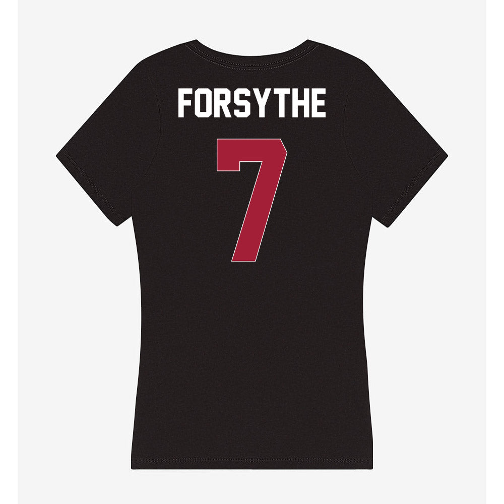 Oklahoma - NCAA Men's Basketball : Dayton Forsythe - Women's V-Neck T-Shirt-1