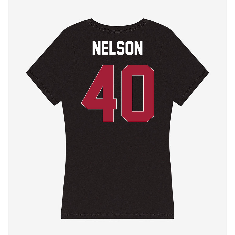 Oklahoma - NCAA Football : Matthew Nelson - Women's V-Neck T-Shirt-1