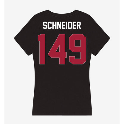 Oklahoma - NCAA Wrestling : Layton Schneider - Women's V-Neck T-Shirt-1