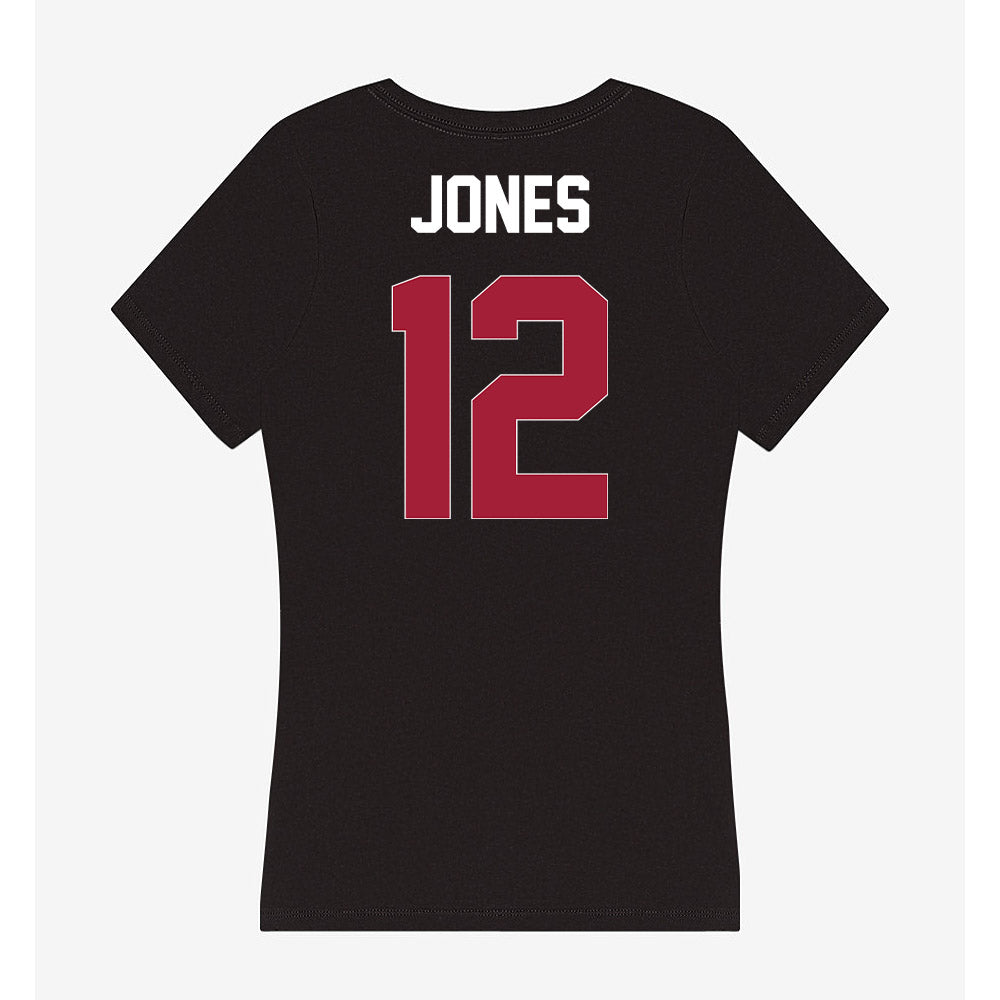 Oklahoma - NCAA Men's Basketball : Jadon Jones - Women's V-Neck T-Shirt-1