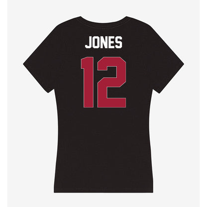 Oklahoma - NCAA Men's Basketball : Jadon Jones - Women's V-Neck T-Shirt-1