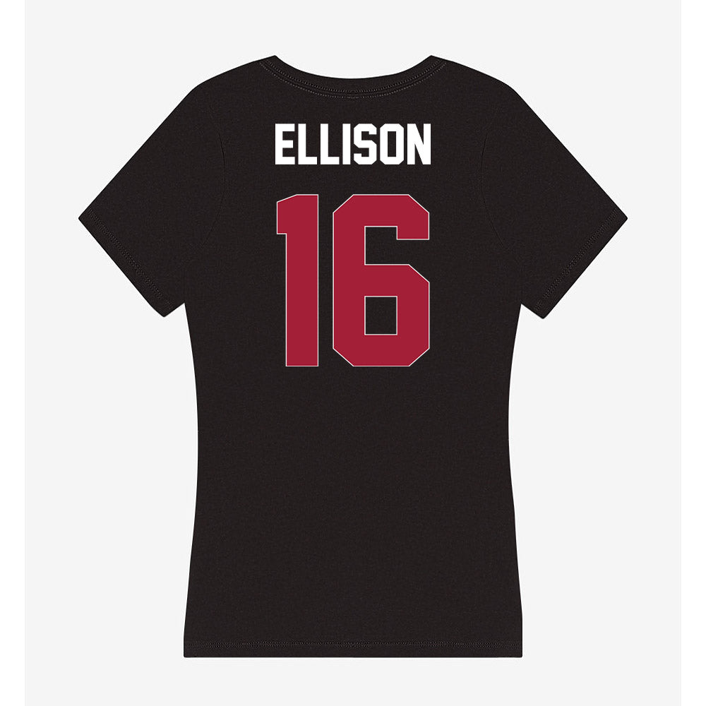 Oklahoma - NCAA Women's Soccer : Ariana Ellison - Women's V-Neck T-Shirt-1
