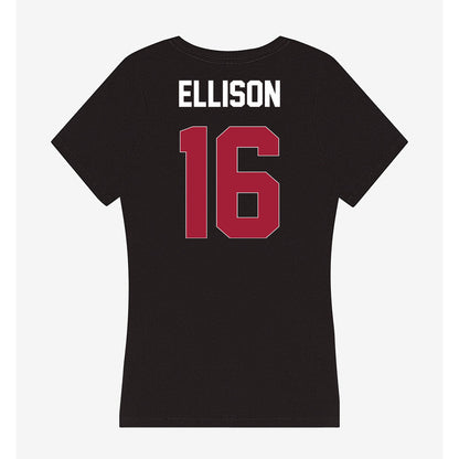 Oklahoma - NCAA Women's Soccer : Ariana Ellison - Women's V-Neck T-Shirt-1