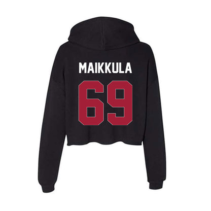 Oklahoma - NCAA Football : Jake Maikkula - Women's Crop Fleece Hoodie-1
