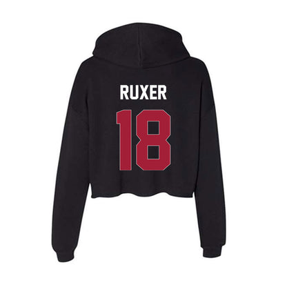Oklahoma - NCAA Football : Tyler Ruxer - Women's Crop Fleece Hoodie-1