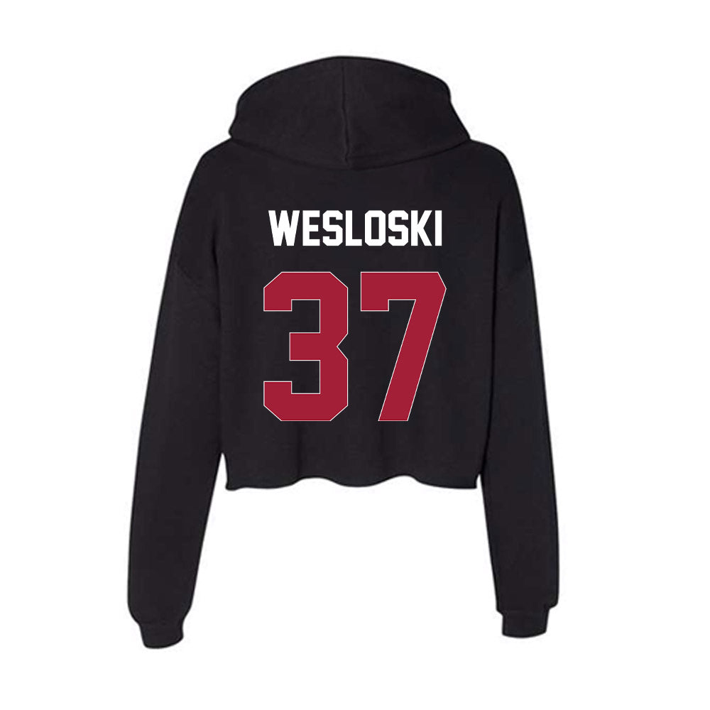 Oklahoma - NCAA Baseball : Nick Wesloski - Women's Crop Fleece Hoodie-1