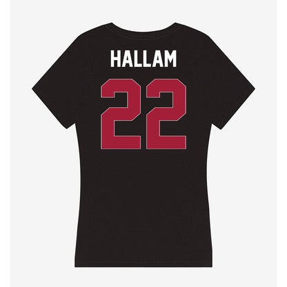 Oklahoma - NCAA Women's Soccer : Brenna Hallam - Women's V-Neck T-Shirt-1