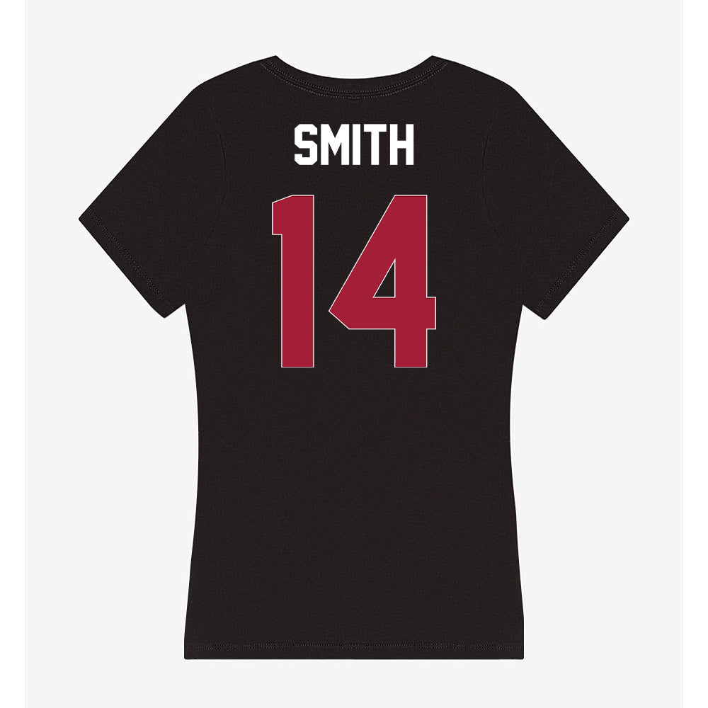 Oklahoma - NCAA Women's Soccer : Kiki Smith - Women's V-Neck T-Shirt-1