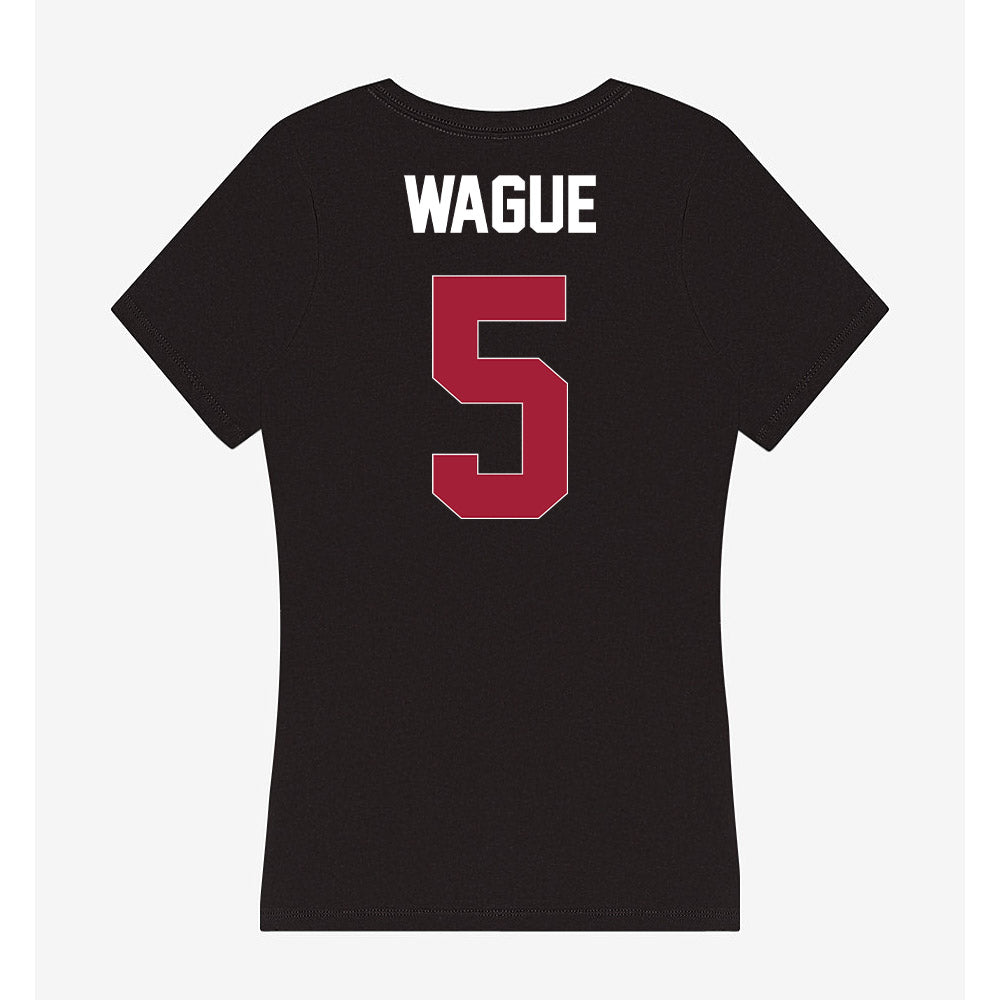 Oklahoma - NCAA Men's Basketball : Mohamed Wague - Women's V-Neck T-Shirt-1