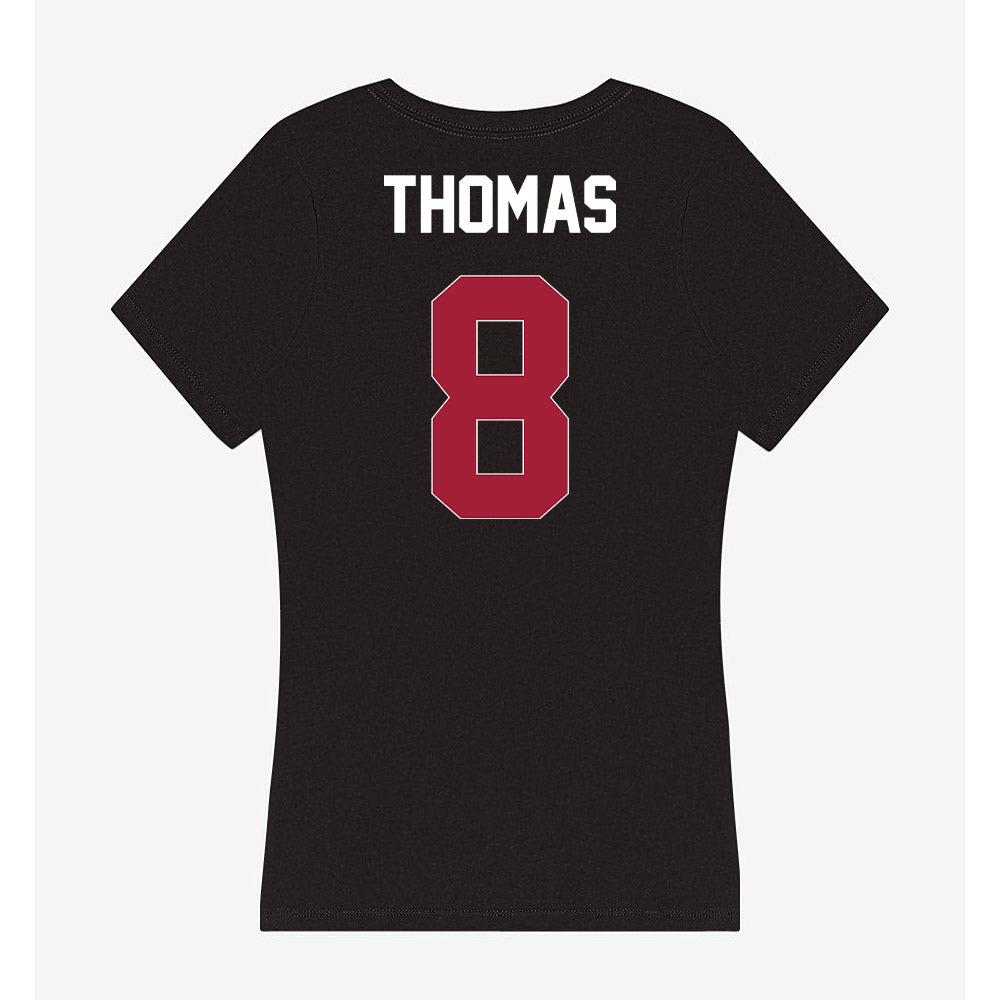 Oklahoma - NCAA Football : Bishop Thomas - Women's V-Neck T-Shirt-1