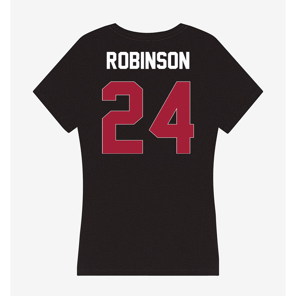 Oklahoma - NCAA Football : Xavier Robinson - Women's V-Neck T-Shirt-1