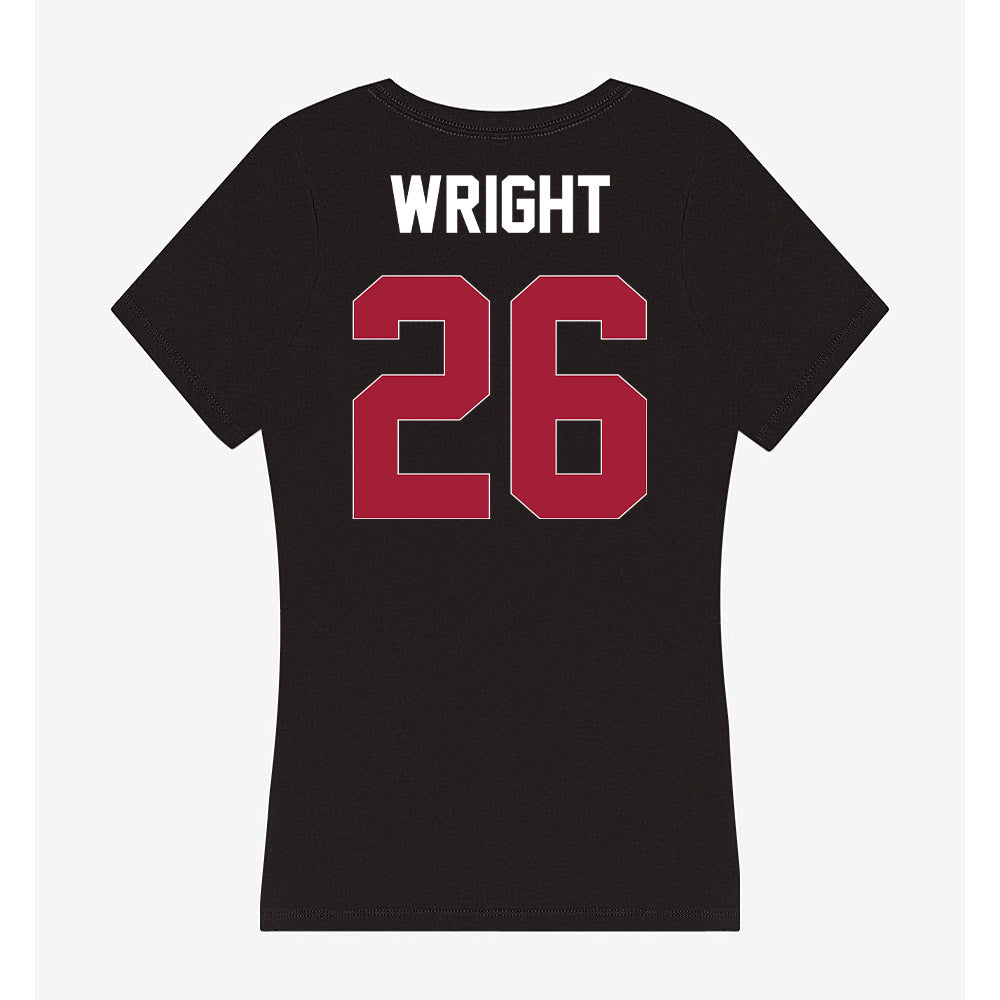 Oklahoma - NCAA Women's Soccer : Olivia Wright - Women's V-Neck T-Shirt-1