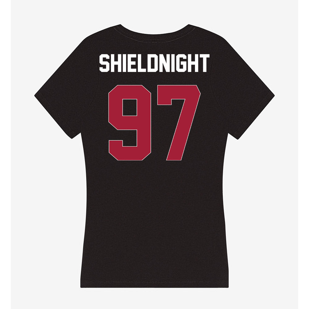 Oklahoma - NCAA Football : Alex Shieldnight - Women's V-Neck T-Shirt-1