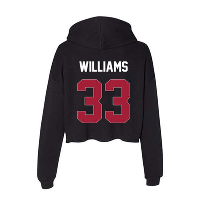 Oklahoma - NCAA Baseball : Isaac Williams - Women's Crop Fleece Hoodie-1