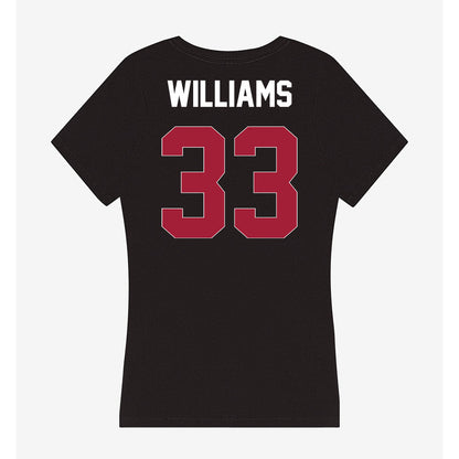 Oklahoma - NCAA Baseball : Isaac Williams - Women's V-Neck T-Shirt-1