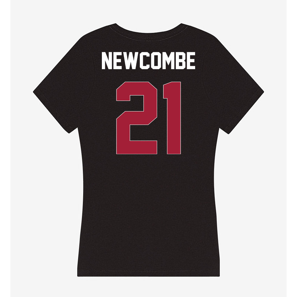 Oklahoma - NCAA Football : Jeremiah Newcombe - Women's V-Neck T-Shirt-1