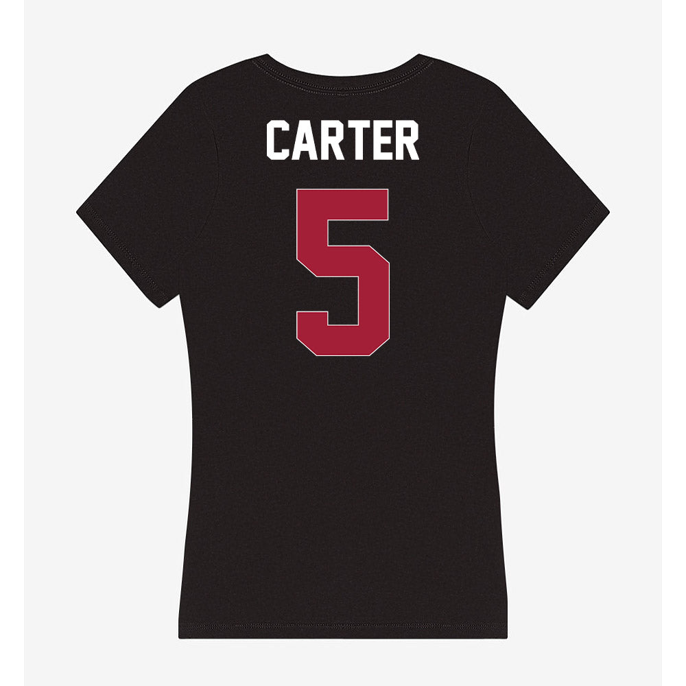 Oklahoma - NCAA Football : Jermichael Carter - Women's V-Neck T-Shirt-1