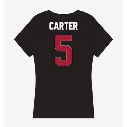 Oklahoma - NCAA Football : Jermichael Carter - Women's V-Neck T-Shirt-1