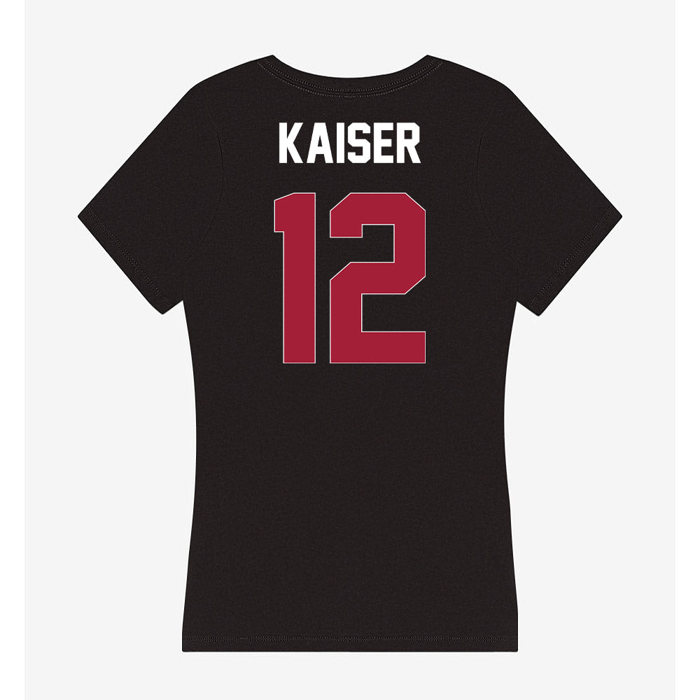 Oklahoma - NCAA Women's Soccer : Kennedy Kaiser - Women's V-Neck T-Shirt-1