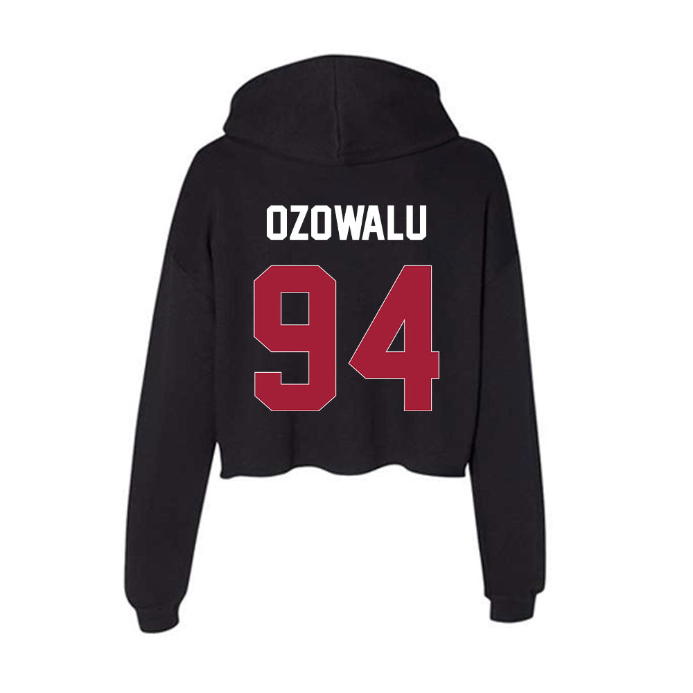 Oklahoma - NCAA Football : Kenny Ozowalu - Women's Crop Fleece Hoodie-1