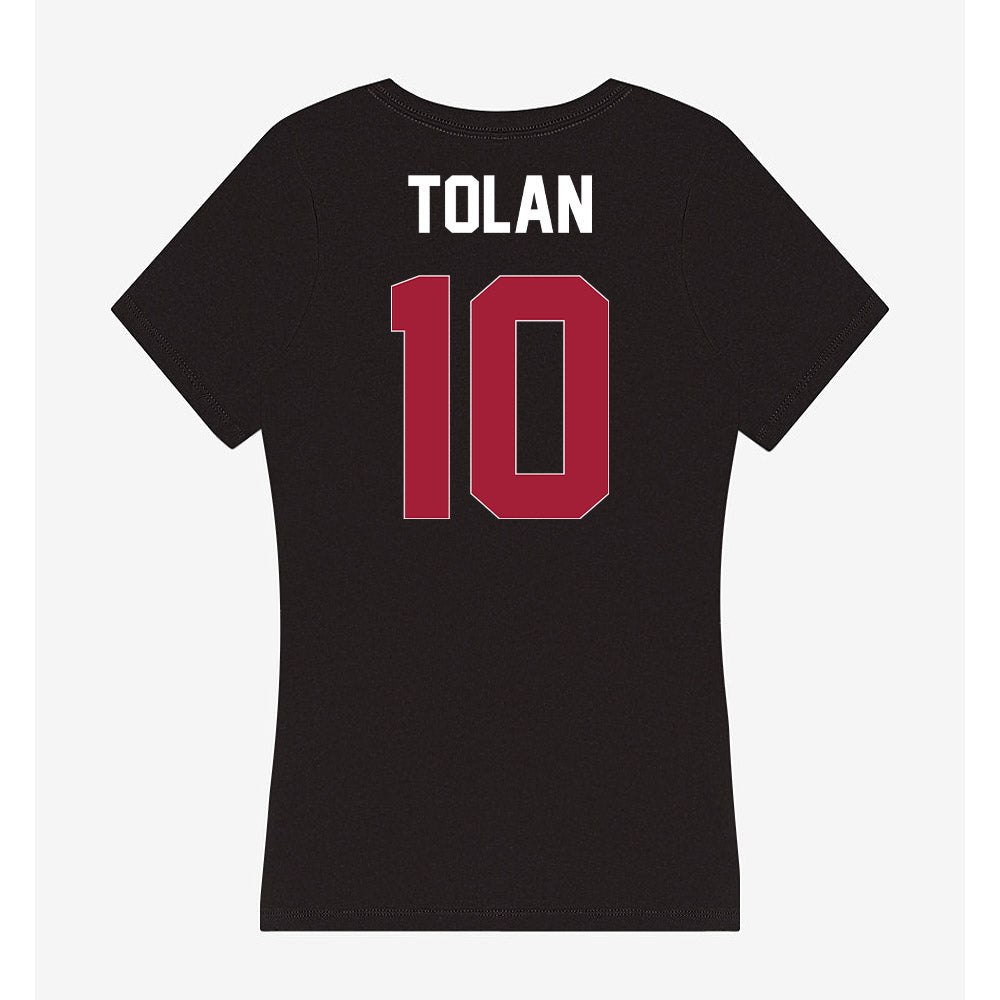 Oklahoma - NCAA Women's Basketball : Emma Tolan - Women's V-Neck T-Shirt-1