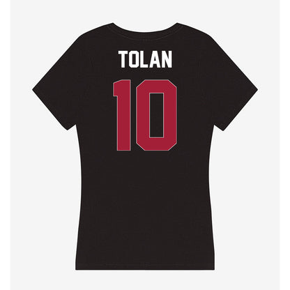 Oklahoma - NCAA Women's Basketball : Emma Tolan - Women's V-Neck T-Shirt-1
