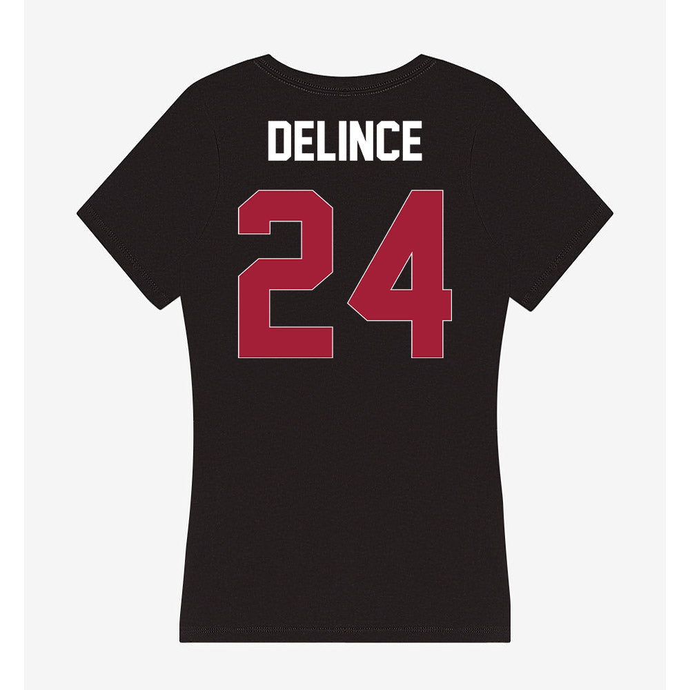 Oklahoma - NCAA Women's Volleyball : Halle Delince - Women's V-Neck T-Shirt-1