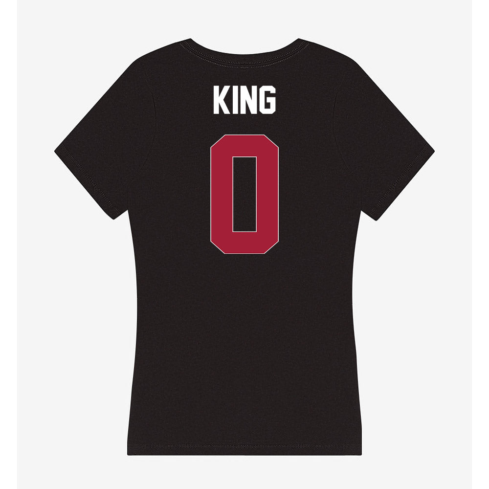 Oklahoma - NCAA Women's Volleyball : Mari King - Women's V-Neck T-Shirt-1