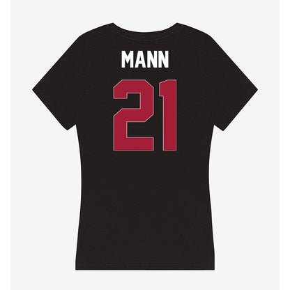 Oklahoma - NCAA Women's Volleyball : DaMya Mann - Women's V-Neck T-Shirt-1