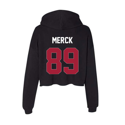 Oklahoma - NCAA Football : Eli Merck - Women's Crop Fleece Hoodie-1