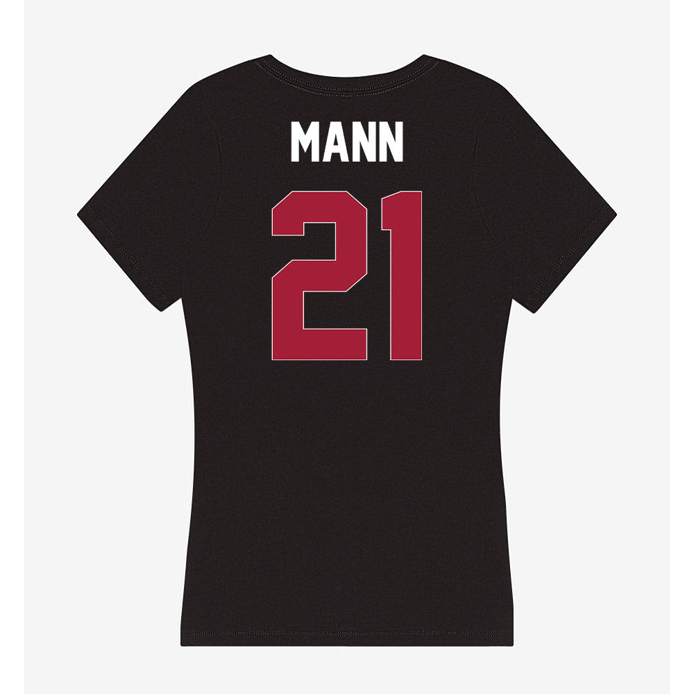 Oklahoma - NCAA Women's Volleyball : DaMya Mann - Women's V-Neck T-Shirt-1