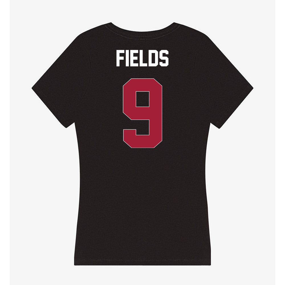 Oklahoma - NCAA Football : Dakoda Fields - Women's V-Neck T-Shirt-1