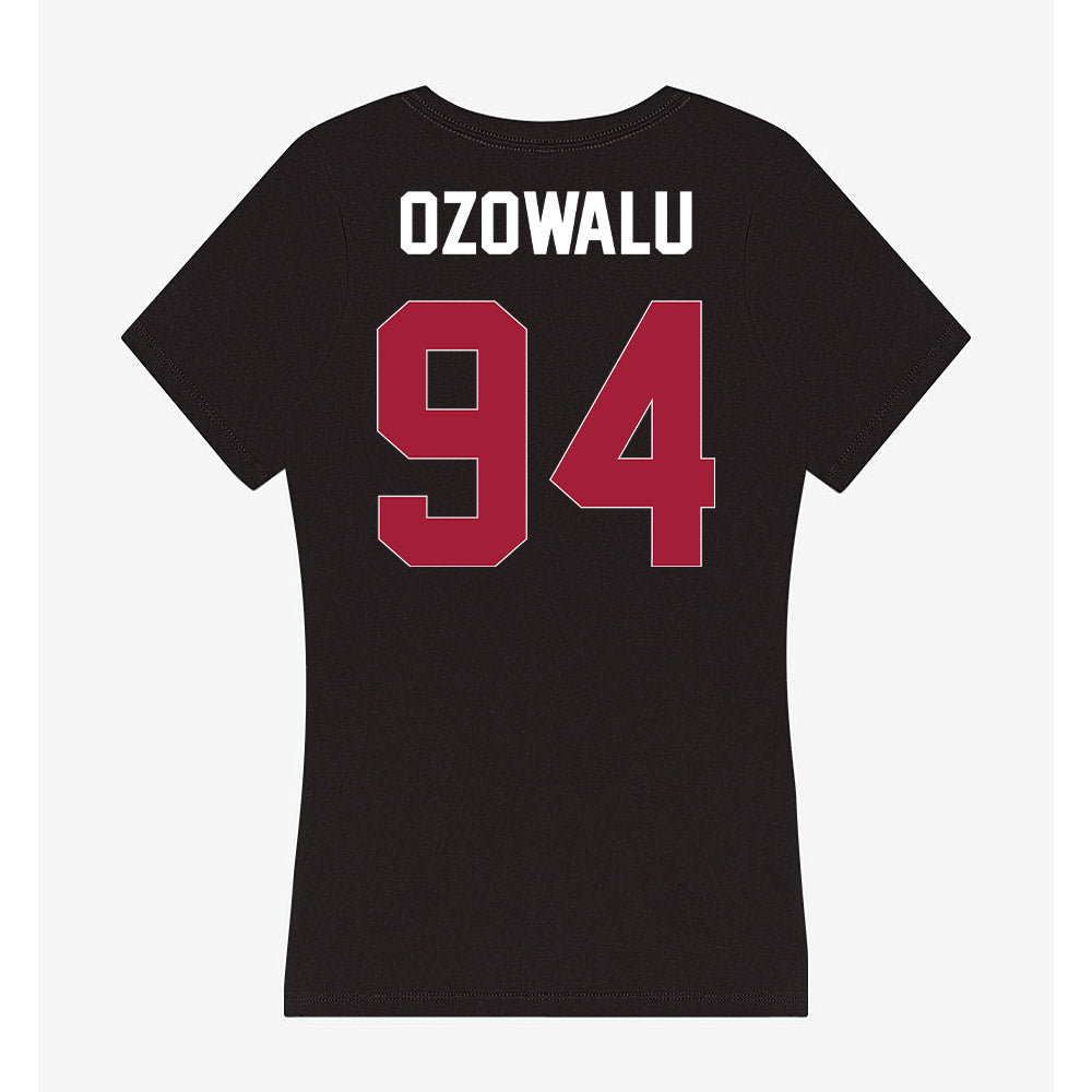 Oklahoma - NCAA Football : Kenny Ozowalu - Women's V-Neck T-Shirt-1