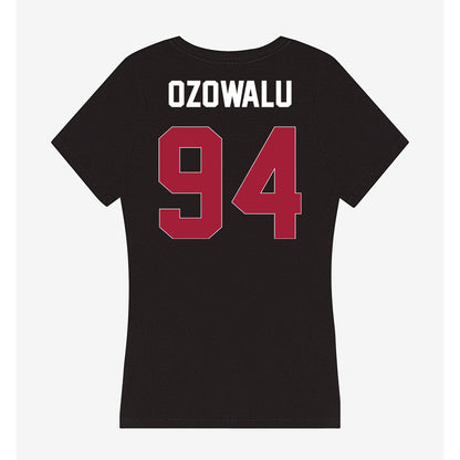 Oklahoma - NCAA Football : Kenny Ozowalu - Women's V-Neck T-Shirt-1