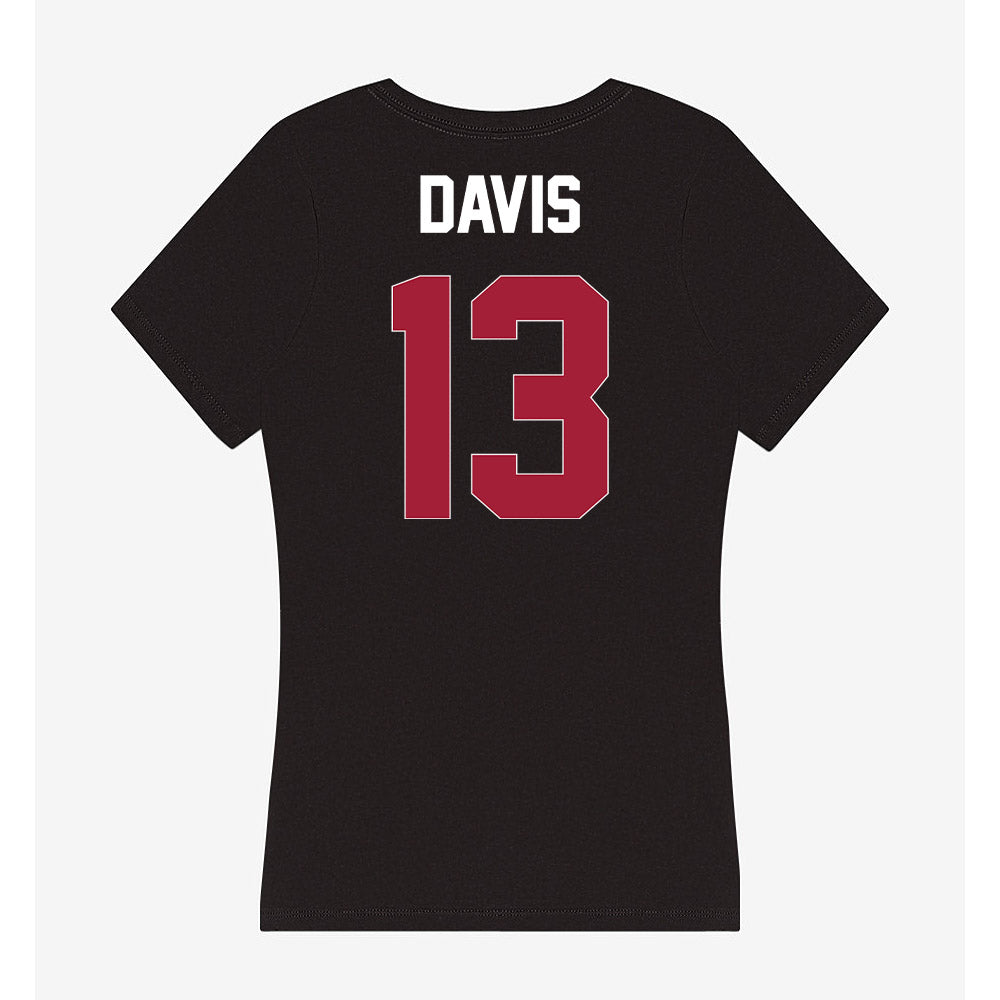Oklahoma - NCAA Men's Basketball : Tae Davis - Women's V-Neck T-Shirt-1