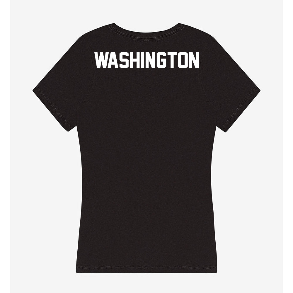 Oklahoma - NCAA Men's Track & Field : Kyren Washington - Women's V-Neck T-Shirt-1