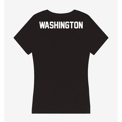 Oklahoma - NCAA Men's Track & Field : Kyren Washington - Women's V-Neck T-Shirt-1