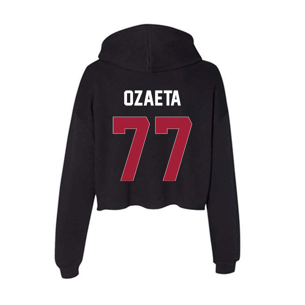 Oklahoma - NCAA Football : Heath Ozaeta - Women's Crop Fleece Hoodie-1